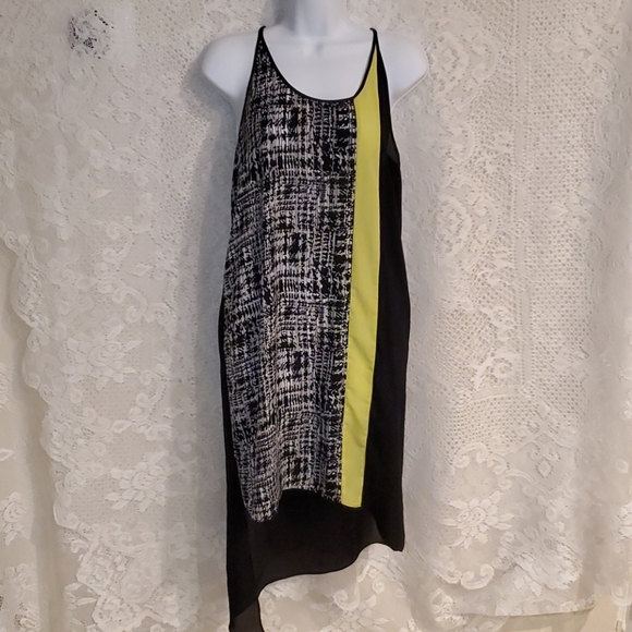 BCBGmaxazria asymmetrical thin black dress - Picture 1 of 12